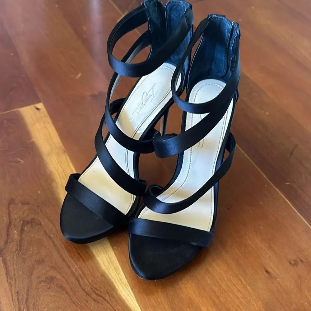 Imagine by Vince Camuto satin, wraparound heels